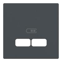 Centrale plaat voor USB-laadstation, antraciet, systeem M, MEG4367-0414