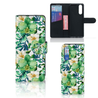 Sony Xperia 5 Hoesje Orchidee Groen