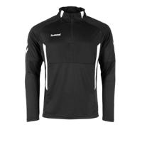 hummel Authentic 1/4-Zip Trainingstrui Zwart Wit - thumbnail