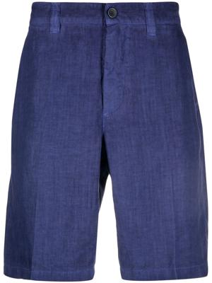 120% Lino Linnen bermuda shorts - Blauw