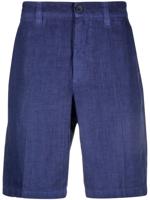 120% Lino Linnen bermuda shorts - Blauw