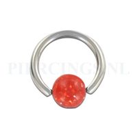 BCR 1.6 mm rood glitter - thumbnail