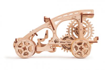 Wood Trick houten modelbouw 3D Buggy 22 cm naturel 144 delig Wood Trick houten modelbouw 3D Buggy 22 cm naturel 144 delig