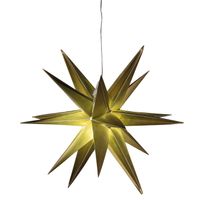 Anna Collection verlichte 3D kerstster - goud - 35 cm - kunststof   -