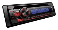 Pioneer DEH-S110UBB | 1DIN RDS-autoradio met rode toetsverlichting | Display blauw | Android ondersteuning | 5-band equalizer | CD | MP3 | USB | AUX-ingang | ARC app