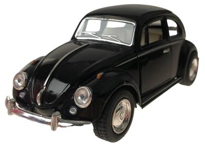 Toys Amsterdam auto Volkswagen Beetle pull back 1:32 staal zwart Toys Amsterdam auto Volkswagen Beetle pull back 1:32 staal zwart