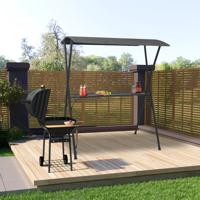 vidaXL Bartafel met luifel 175x150x207 cm staal antraciet