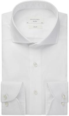 Profuomo Heren Overhemd Sky Blue Wit Oxford Extra Cutaway Slim Fit Profuomo Heren Overhemd Sky Blue Wit Oxford Extra Cutaway Slim Fit