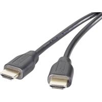 SpeaKa Professional SP-9001756 HDMI-kabel HDMI Aansluitkabel HDMI-A-stekker, HDMI-A-stekker 1.50 m Zwart 4K UHD, Audio Return Channel (ARC), Vergulde - thumbnail