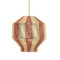 By-Boo Hanglamp Cirque Jute, 41cm - Naturel/Rood - thumbnail