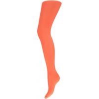 Fluor oranje dames panty 60 denier L/XL  -