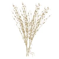 Gouden glitter kunstbloemen kunsttak 76 cm met LED verlichting - thumbnail