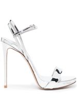 Le Silla Gwen 132mm metallic-effect sandals - Argent