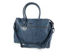 Trendy PU handtas schoudertas FABIANA D. Blauw