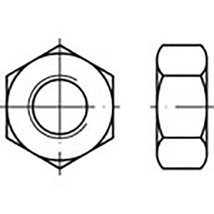 TOOLCRAFT TO-6861018 Zeskantmoeren M6 DIN 934 Staal Verzinkt 100 stuk(s)