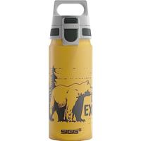 SIGG - Aluminium kinderwaterfles - WMB ONE Brave Bear - Geschikt voor koolzuurhoudende dranken - Lekvrij - Lichtgewicht - BPA-vrij - Klimaatneutraal gecertificeerd - Geel - 0,6L