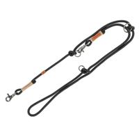 TRIXIE Hondenriem BE NORDIC V-lijn S – M, 2,00 m ø 8 mm in zwart/zand - verstelbare hondenriem met Scandinavische charme - voor kleine tot middelgrote honden - 17225