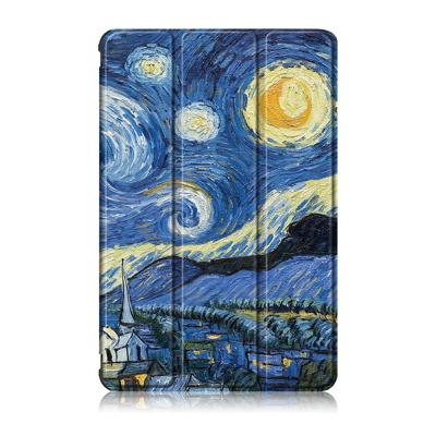 Shop4 - Samsung Galaxy Tab S7 Hoes - Smart Book Case Gogh Sterrennacht Shop4 - Samsung Galaxy Tab S7 Hoes - Smart Book Case Gogh Sterrennacht