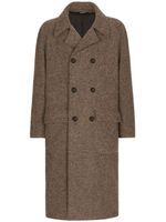 Dolce & Gabbana mélange-effect double-breasted coat - Tons neutres