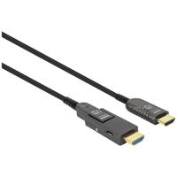 Manhattan 355551 HDMI-kabel HDMI Aansluitkabel HDMI-A-stekker, HDMI-micro-D-stekker 100 m Zwart 4K UHD - thumbnail