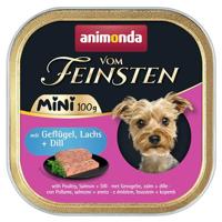 animonda Vom Feinsten Adult Mini - Heerlijke natvoer voor honden - Goed geschikt voor kleine rassen - met gevogelte, zalm + dille - 32 x 100 g