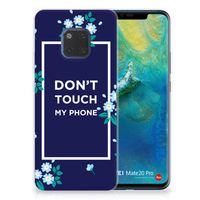 Huawei Mate 20 Pro Silicone-hoesje Flowers Blue DTMP - thumbnail