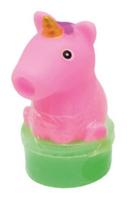 LG Imports slijmfiguur unicorn 7 cm roze/groen
