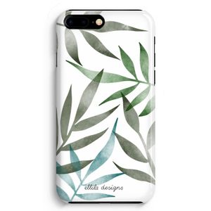 Tropical watercolor leaves: Volledig Geprint iPhone 7 Plus Hoesje