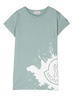 Moncler Enfant t-shirt à logo imprimé - Vert - thumbnail