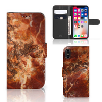 Apple iPhone X | Xs Bookcase Marmer Bruin - thumbnail