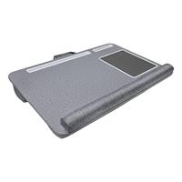 QUVIO Laptop schoottafel met muismat/Schootkussen/Laptray/Laptopkussen/Laptopstandaard/Laptop standaard/Laptop tafel/Laptoptafel - Grijs