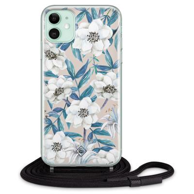 iPhone 11 hoesje met koord - Touch of flowers