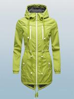 Plain Waterproof Windproof Long Sleeve Casual Hoodie Trench Coat