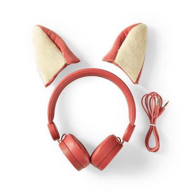 Nedis Bedrade Koptelefoon | 1,2 m Ronde Kabel | On-Ear | Afneembare Magnetische Oren | Franky Fox | Oranje Nedis Bedrade Koptelefoon | 1,2 m Ronde Kabel | On-Ear | Afneembare Magnetische Oren | Franky Fox | Oranje