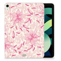 iPad Air (2020/2022) 10.9 inch Siliconen Hoesje Pink Flowers