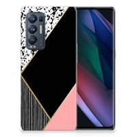 OPPO Find X3 Neo TPU Hoesje Zwart Roze Vormen