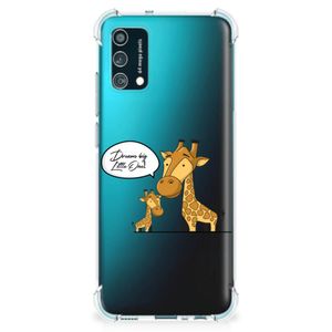 Samsung Galaxy M02s | A02s Stevig Bumper Hoesje Giraffe