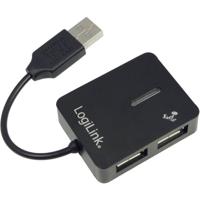 LogiLink UA0139 USB 2.0-hub 4 poorten Zwart - thumbnail