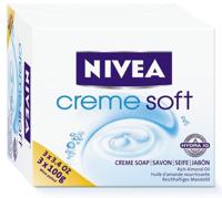 NIVEA Crème Soft Stuk zeep 100 g 3 stuk(s)
