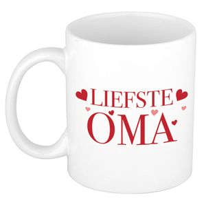 Liefste oma kado mok / beker wit - bedankt cadeau / verjaardag