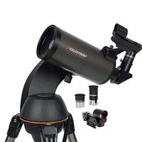 Celestron 22087 NexStar 90SLT-Mak draagbare geautomatiseerde Maksutov-Cassegrain-telescoop met vorkarmmontering, accessoirehouder en 'Starry Night' Special Edition-software, Grijs