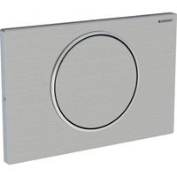 Geberit Sigma10 bedieningplaat met frontbediening voor toilet 24.6x16.4cm rvs geborsteld / gepolijst / geborsteld 115787SN5 - thumbnail