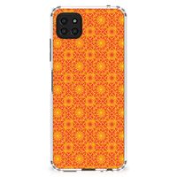 Samsung Galaxy A22 5G Doorzichtige Silicone Hoesje Batik Oranje