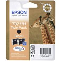 Epson Giraffe Dubbelpack Inktpatroon Black T0711H, duoverpakking T0711H DURABrite Ultra Ink - thumbnail