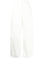 Juun.J pantalon cargo à taille haute - Blanc