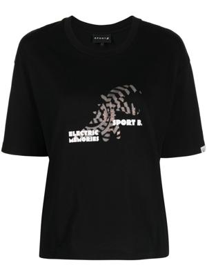 SPORT b. by agnès b. Katoenen T-shirt - Zwart