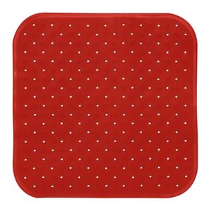 MSV Douche/bad anti-slip mat badkamer - rubber - terracotta - 54 x 54 cm   -