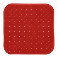 MSV Douche/bad anti-slip mat badkamer - rubber - terracotta - 54 x 54 cm   - - thumbnail