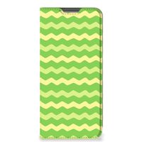 OPPO A96 | A76 Hoesje met Magneet Waves Green - thumbnail