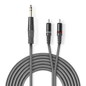 Nedis Stereo-Audiokabel | 6,35 mm Male | 2x RCA Male | 1.5 m | 1 stuks - COTH23300GY15 COTH23300GY15